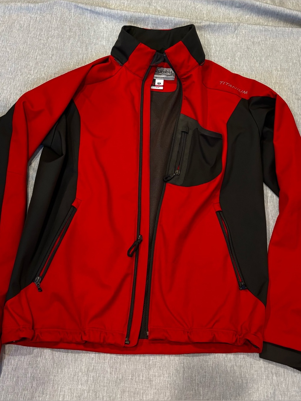 Titanium Red and Black Softshell Jacket